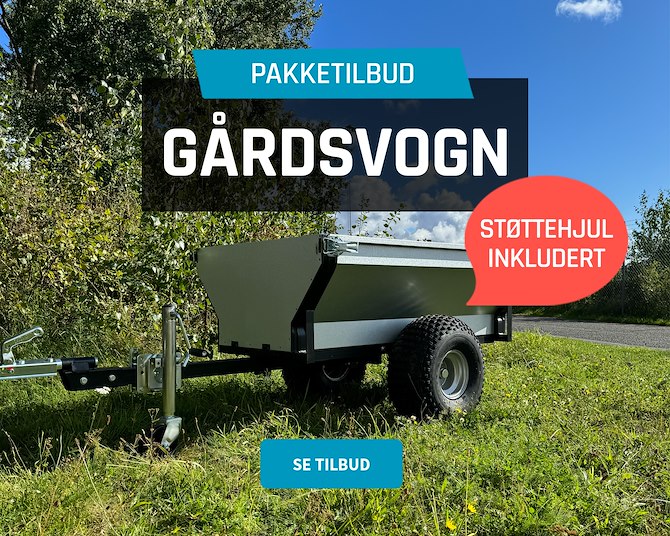 Hengere – støttehjul inkludert