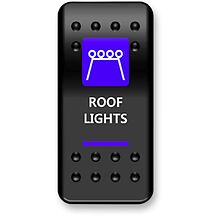 Strømbryter dashbord Roof Lights blå