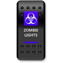 Strømbryter dashbord Zombie Lights blå