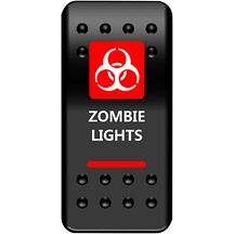 Strømbryter dashbord Zombie Lights rød