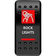 Strømbryter dashbord Rock Lights rød