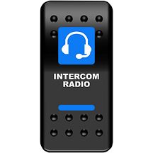 Strømbryter dashbord Intercom Radio blå Strømbryter dashbord Intercom Radio blå