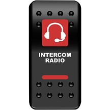 Strømbryter dashbord Intercom Radio rød Strømbryter dashbord Intercom Radio rød