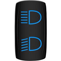 Strømbryter dashbord hel/halvlys blå