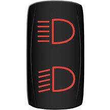 Strømbryter dashbord hel/halvlys rød Strømbryter dashbord hel/halvlys rød