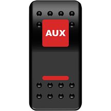 Strømbryter dashbord AUX rød Strømbryter dashbord AUX rød