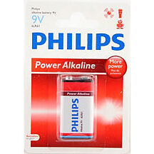 Batteri 9 volt / LR61 1-pakning Philips Power Life Alkaline