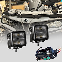 2 Led Arbeidsbelysnings Reflektor 40W / 4800 Lumen med strømledning 2 Led Arbeidsbelysnings Reflektor 40W / 4800 Lumen med strømledning