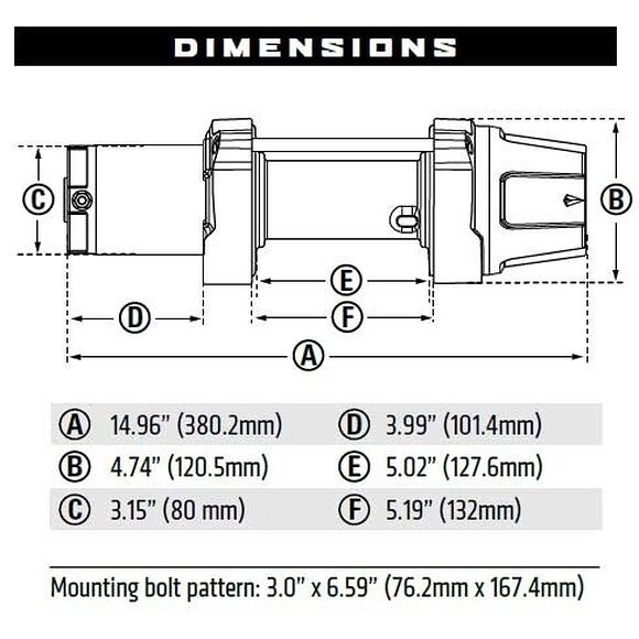 WARN Warn VRX 45-S UTV Vinsj med syntetisk line