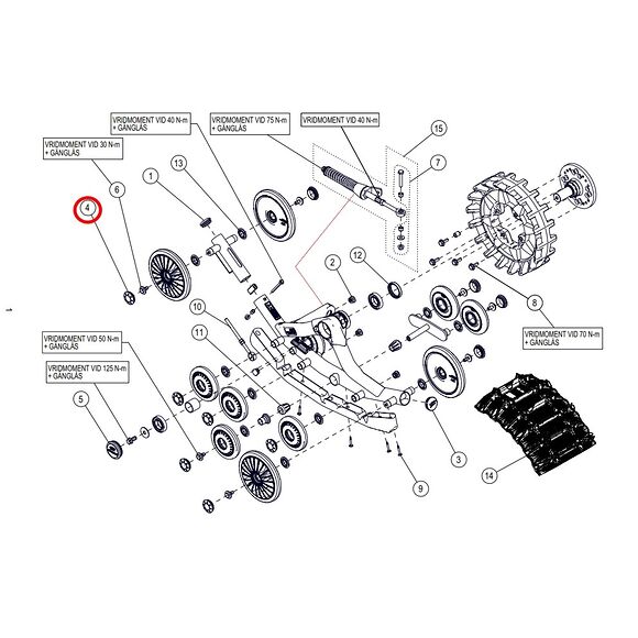 CAMSO Camoplast 4S Hub kapsel 2 tommer (For 200/132mm hjul)