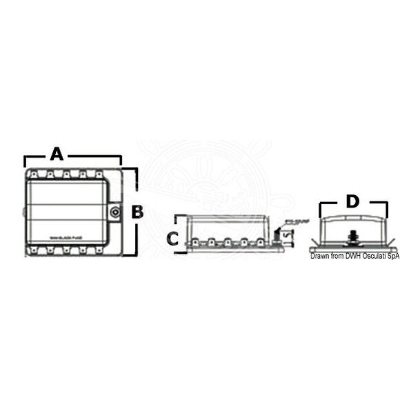 OSCULATI Sikringsholder 6 stk. sikringer med indikator