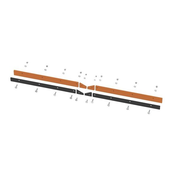 Iron Baltic (IB) IB Gummiskrapestål Polyuretan V-plog 180/182 cm