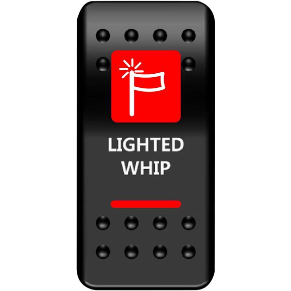 MOOSE Strømbryter dashbord Lighted Whip rød