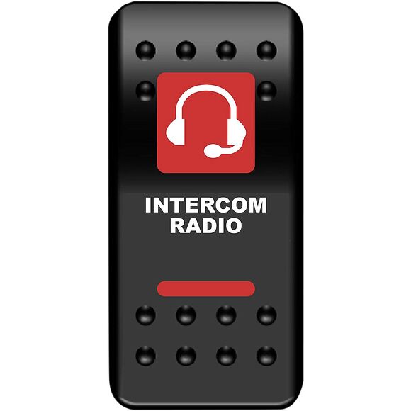 MOOSE Strømbryter dashbord Intercom Radio rød