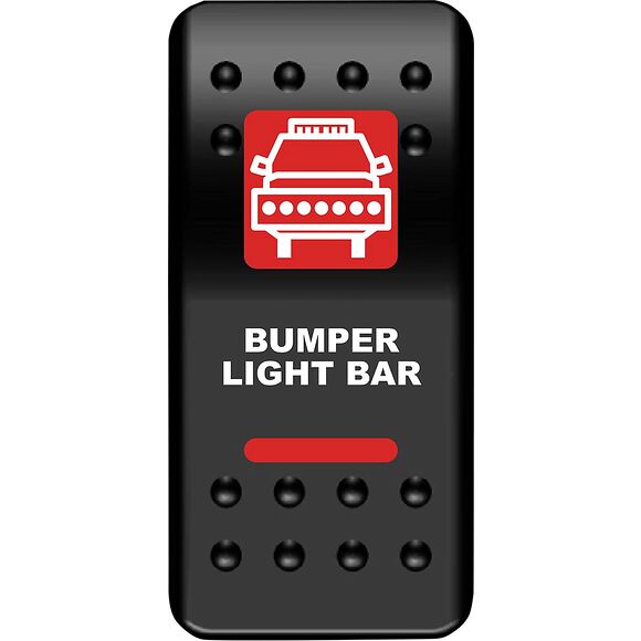 MOOSE Strømbryter dashbord støtfanger Light Bar rød
