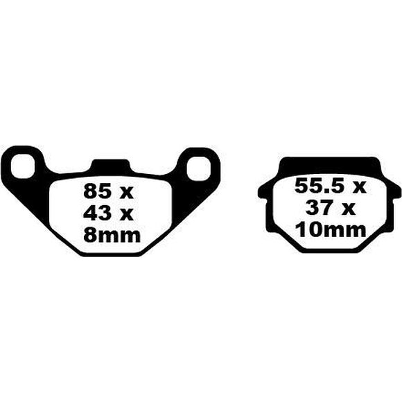 EBC Bremseklosser FA067 SMC 250/500/700 / Dinli 450/700 etc. Foran / Bak