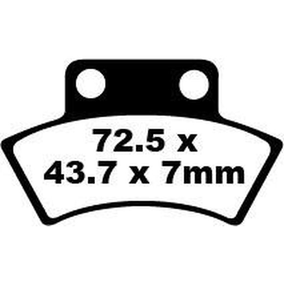 EBC Bremseklosser FA232TT Polaris bak / CF Moto, Goes & Dinli parkeringsbrems