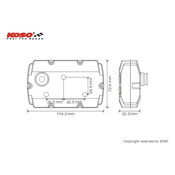 KOSO KOSO XR-SR hastighetsmåler universal