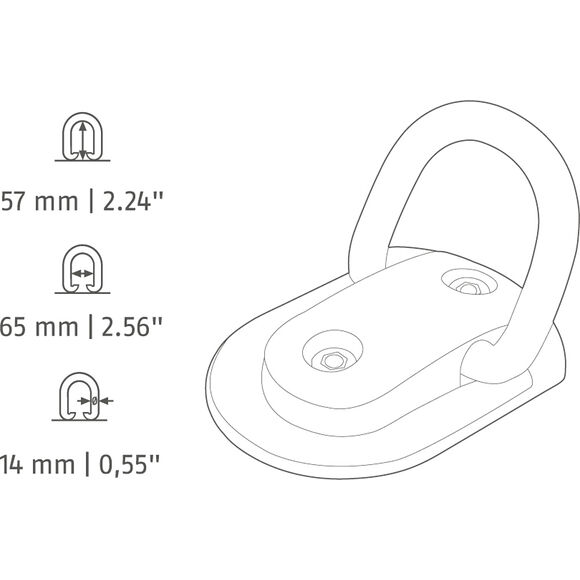 ABUS ABUS ATV Låspakke 250cm Gulvring WBA 75 Klasse 3