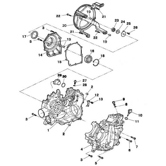 ATV LAB Pakning clutchdeksel Hisun ATV / UTV 450 / 500 / 550 / 700