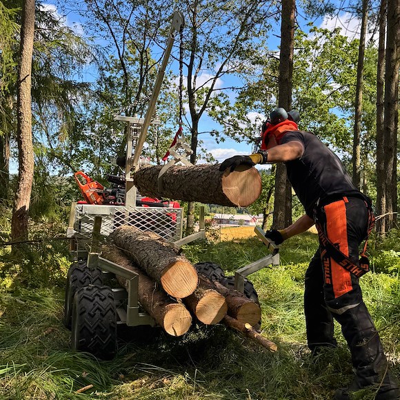 ATV-PRO ATV Tømmerhenger med Kran og Elektrisk Vinsj