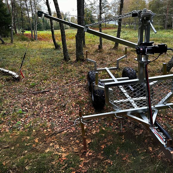 ATV-PRO ATV Tømmerhenger med Kran og Elektrisk Vinsj