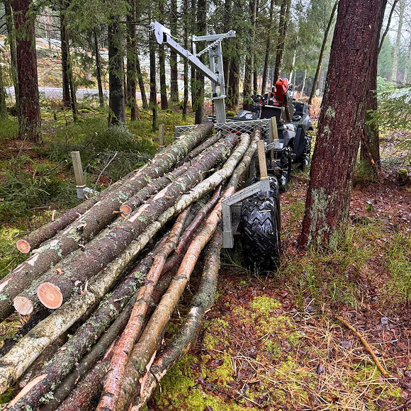 ATV-PRO ATV Tømmervogn Med Kran