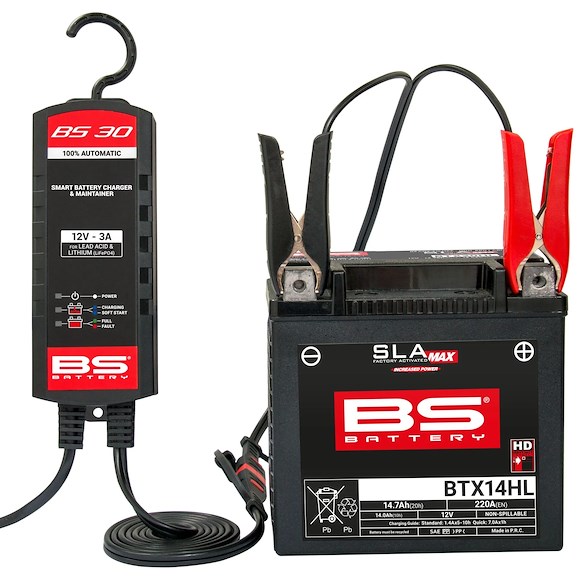 BS Batterier Batterilader BS30 12V 3A ATV, Moped & MC