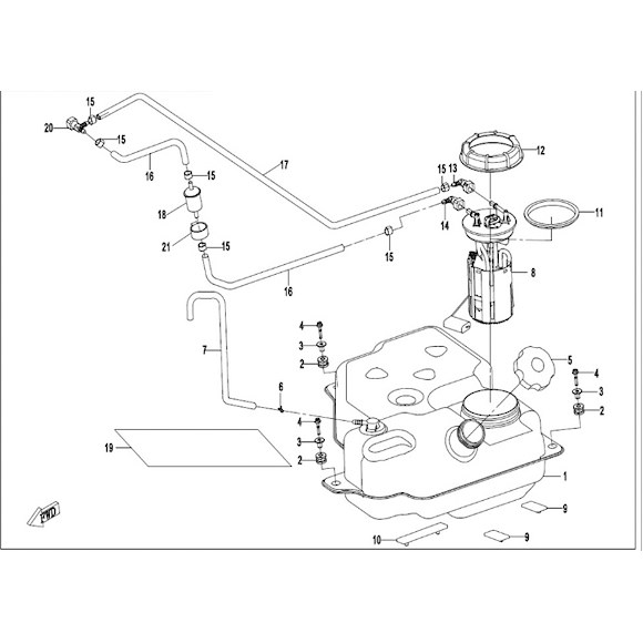 CF MOTO Drivstoffpumpe CF Moto Zforce 550