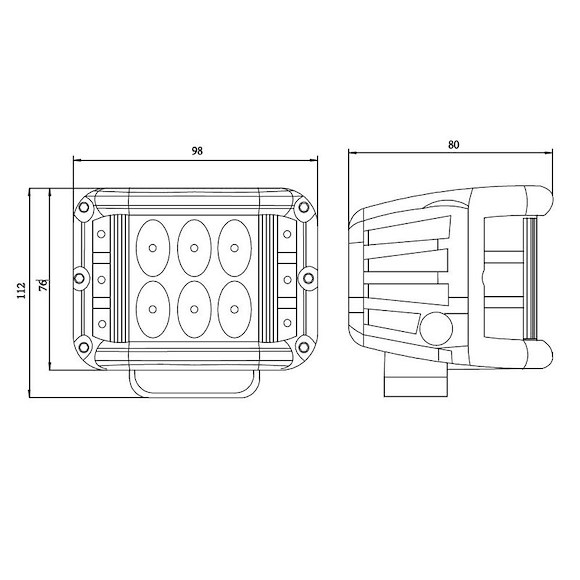 BRONCO LED Lyssett med sidemarkering