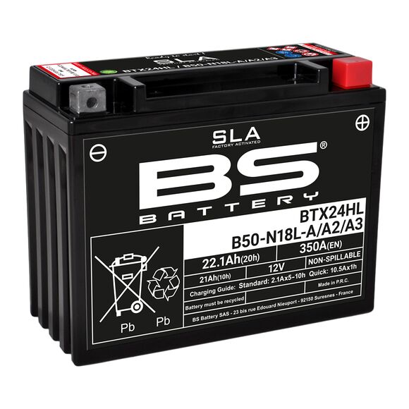 B&S BS ATV Batteri BTX24HL SLA 12V (YTX24HL)