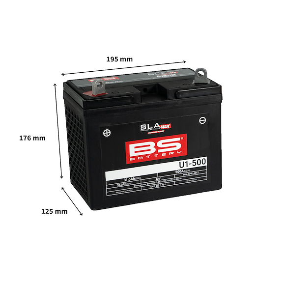 BS BATTERY BS ATV Batteri U1-500 SLA 12V