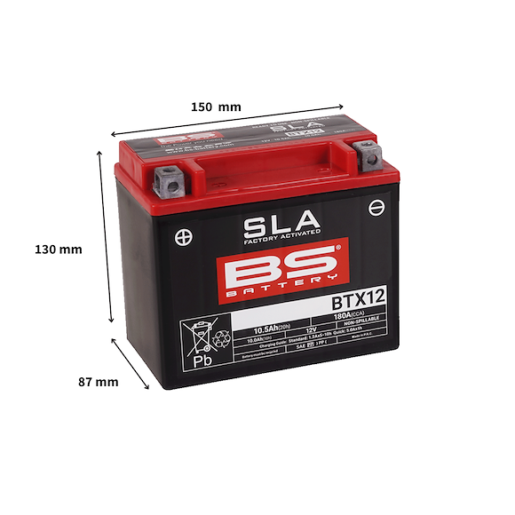 BS Batterier BS ATV Batteri BTX12 SLA 12V (YTX12)