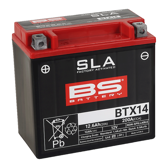 BS Batterier BS ATV Batteri BTX14 SLA 12V (YTX14)