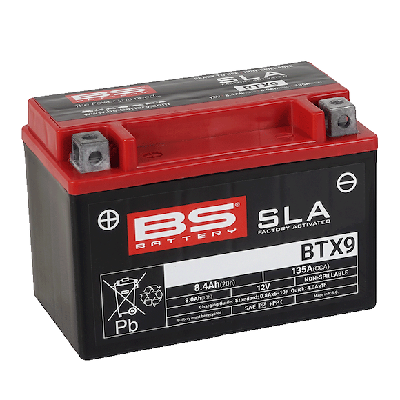 BS BATTERY BS ATV Batteri BTX9 SLA 12V (YTX9-BS)