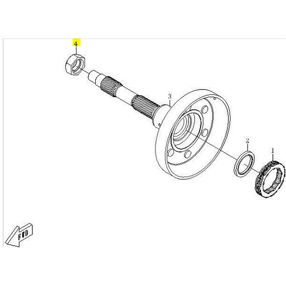 CF MOTO Mutter Clutchhus CF Moto 500/600 Mfl.