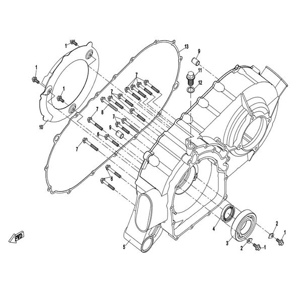 CF MOTO Pakningsboks fremre variator 34 x 55 x 9 CF Moto C Force 800