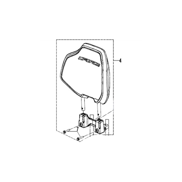 CF MOTO Ryggstötte CF Moto 450/520 2023+