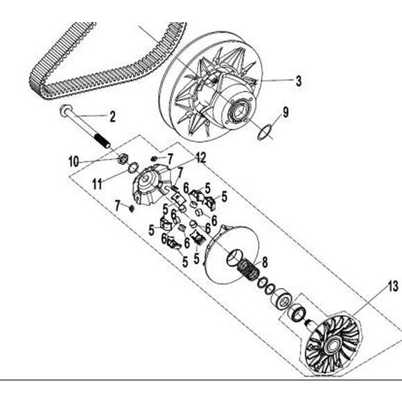 CF MOTO Slider til primærvariator CF Moto 450/520