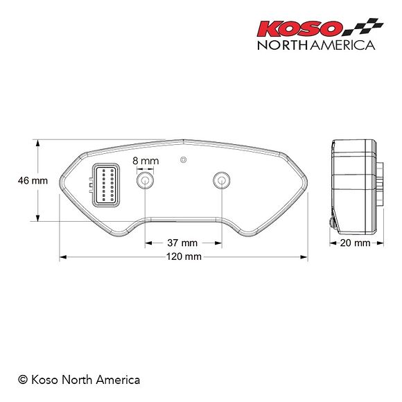 KOSO KOSO DB01RN hastighetsmåler universal
