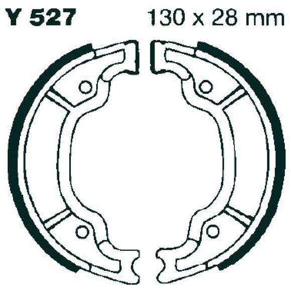 EBC Bremsesko bak Yamaha YFM125 Grizzly 04–13 mfl.