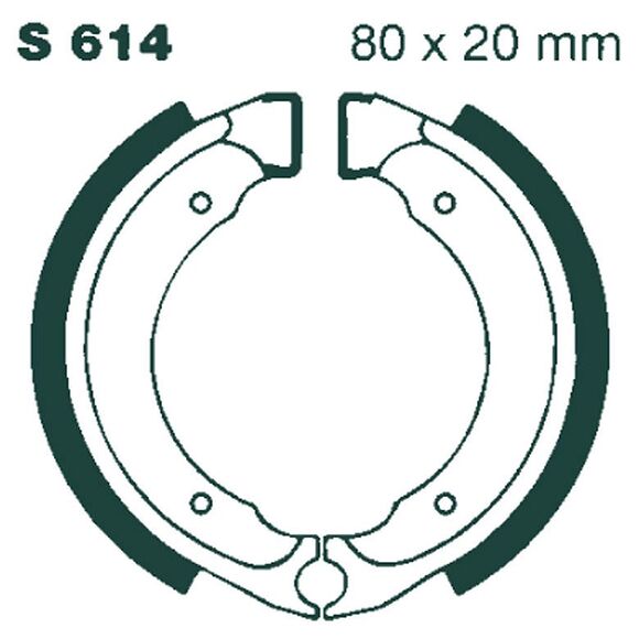 EBC Bremsesko foran S614 Suzuki/Kawasaki 50-80