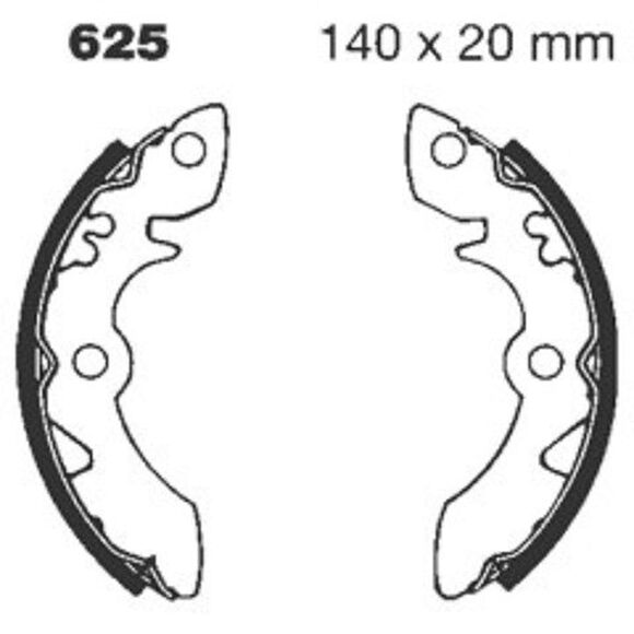 EBC Bremsesko foran Suzuki LT-F 230 2x4 Quadrunner 1985–1987