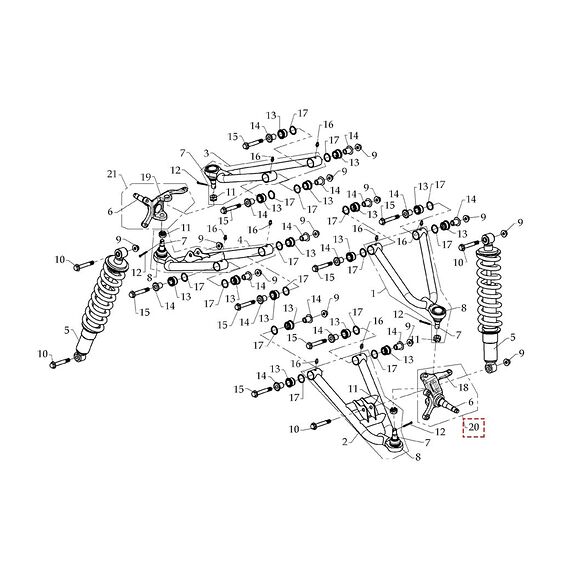 DINLI VENSTRE KNUKE ASSY Dinli 450 2005 - 2011
