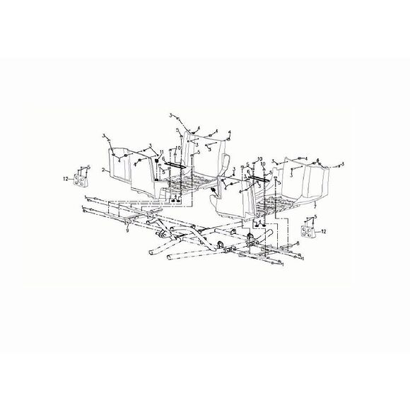 CF MOTO Fotstøtte venstre (maks/lang), CF Moto 500