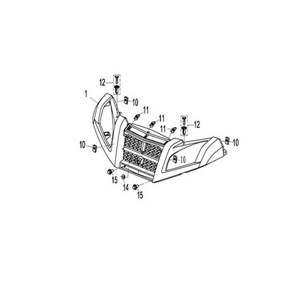 CF MOTO Frontplast for grill/radiatorbeskyttelse CF Moto C Force 800