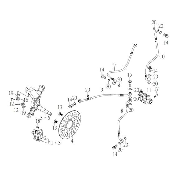 SMC Hjulspindel høyre SMC Wildcat 500