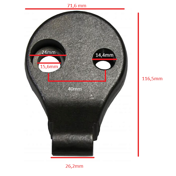 Iron Baltic (IB) Vinklet tannfeste Stubfres SG-8 (Par)