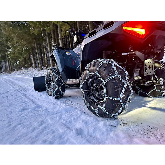 KIMPEX Snøkjedepakke, kryssmønstret med pigger for dekk 25 x 8–12 og 25 x 10–12