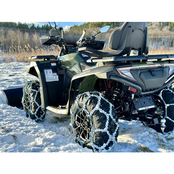 KIMPEX Snøkjedepakke, kryssmønstret med pigger for dekk 25 x 8–12 og 25 x 10–12